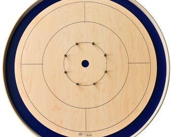 De Royal Blue - Crokinole-bordspelset in toernooistijl (voldoet aan de NCA-normen)