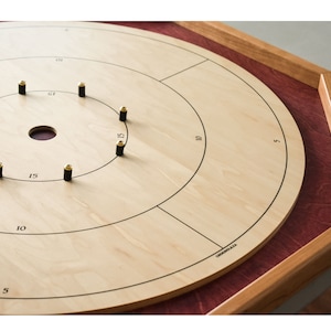 The Baltic Bircher (With Point Numbers) Crokinole Board - Large Traditional Game Set