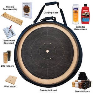 The Gray Maple Kit - Tournament Style Crokinole Board Game Kit (Meets NCA Standards)