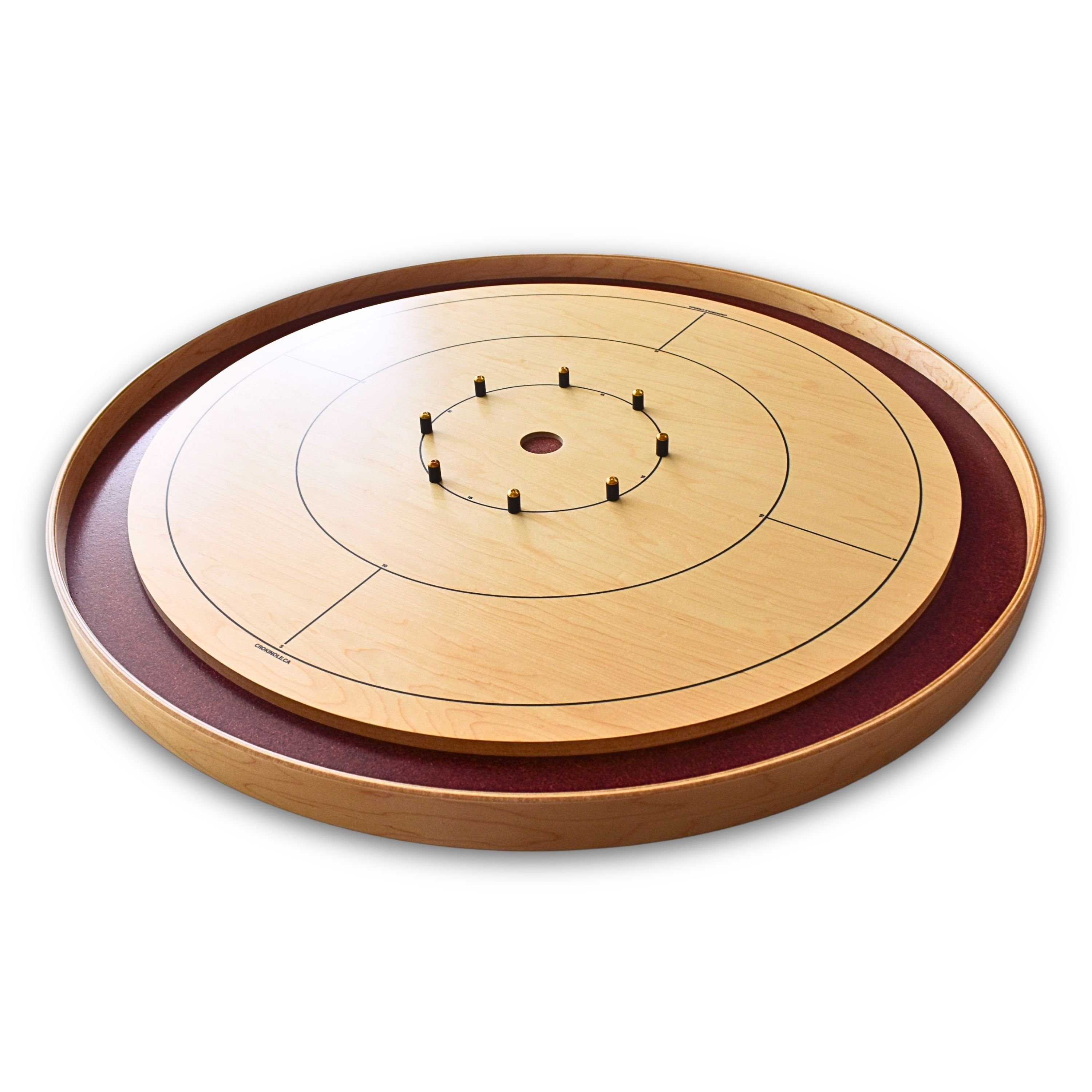 The Royal Red - Tournament Style Crokinole Board Game Set (meets