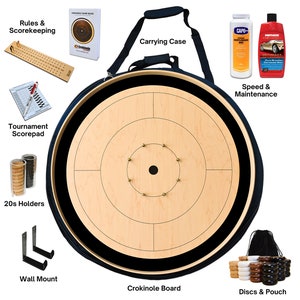 The Crokinole Canada Kit (No Branding) - Tournament Style Crokinole Board Game Kit (Meets NCA Standards)