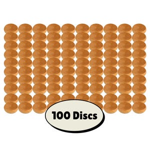 100 Natural Wood Crokinole Discs