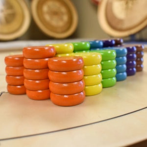 Summer Colors Crokinole Disc Party Pack (78 Discs)