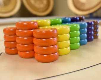 Summer Colors Crokinole Disc Party Pack (78 Discs)