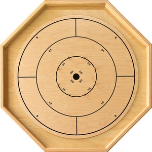 The Gold Standard Crokinole Board - Traditional Octagon Game Set - 23-5/8 Inch Playing Surface