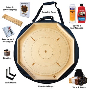 The Crokinole Master Kit - Large Traditional Crokinole Board Game Kit