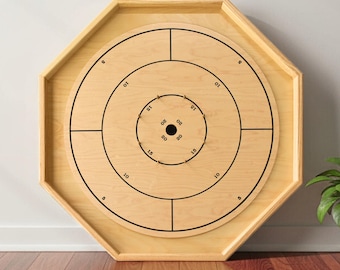 Het gouden standaard crokinolebord - traditionele achthoekige speelset - 23-5/8 inch speeloppervlak