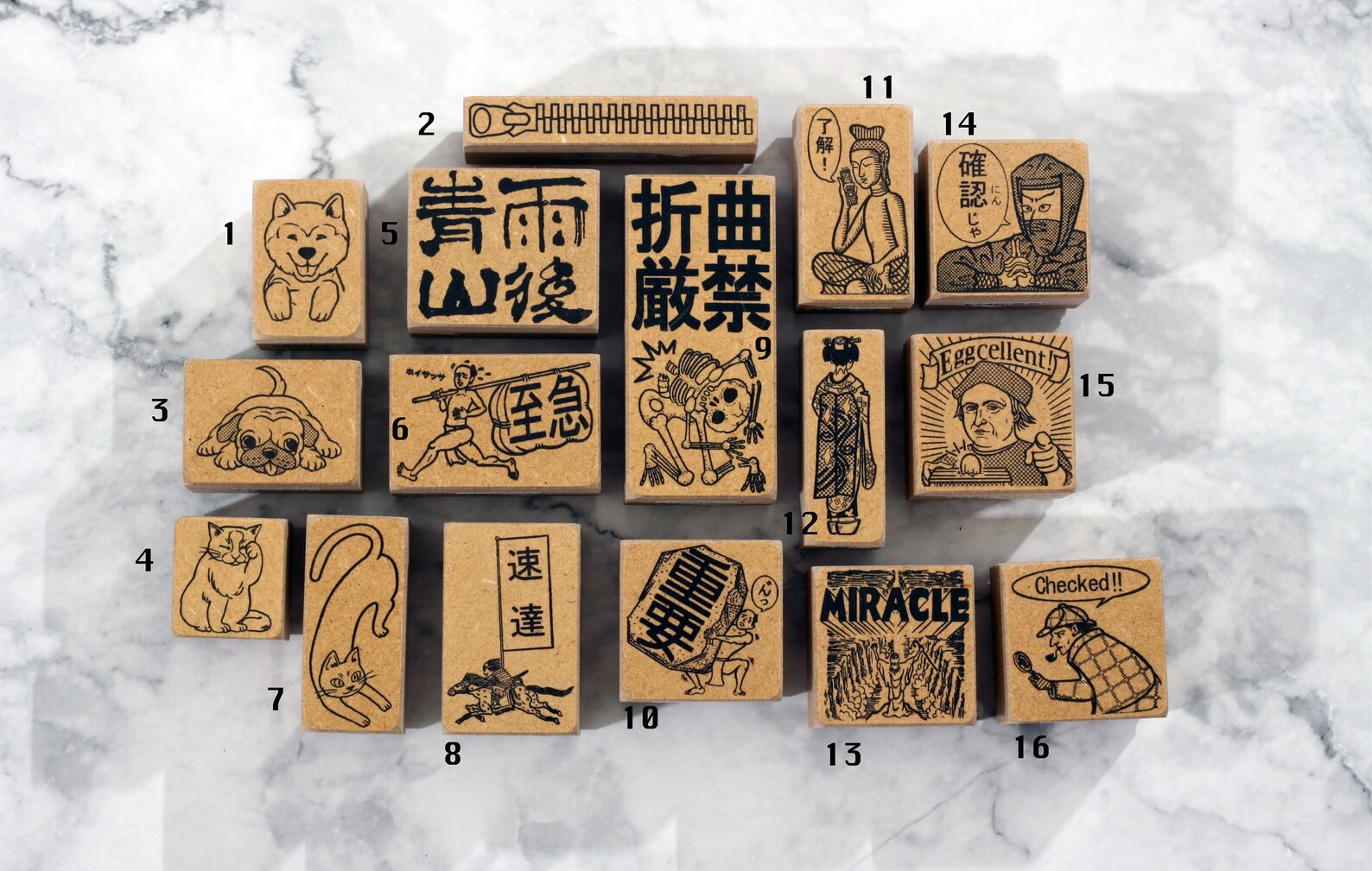 Handmade wood stamp from Japan from famous shop Etsy