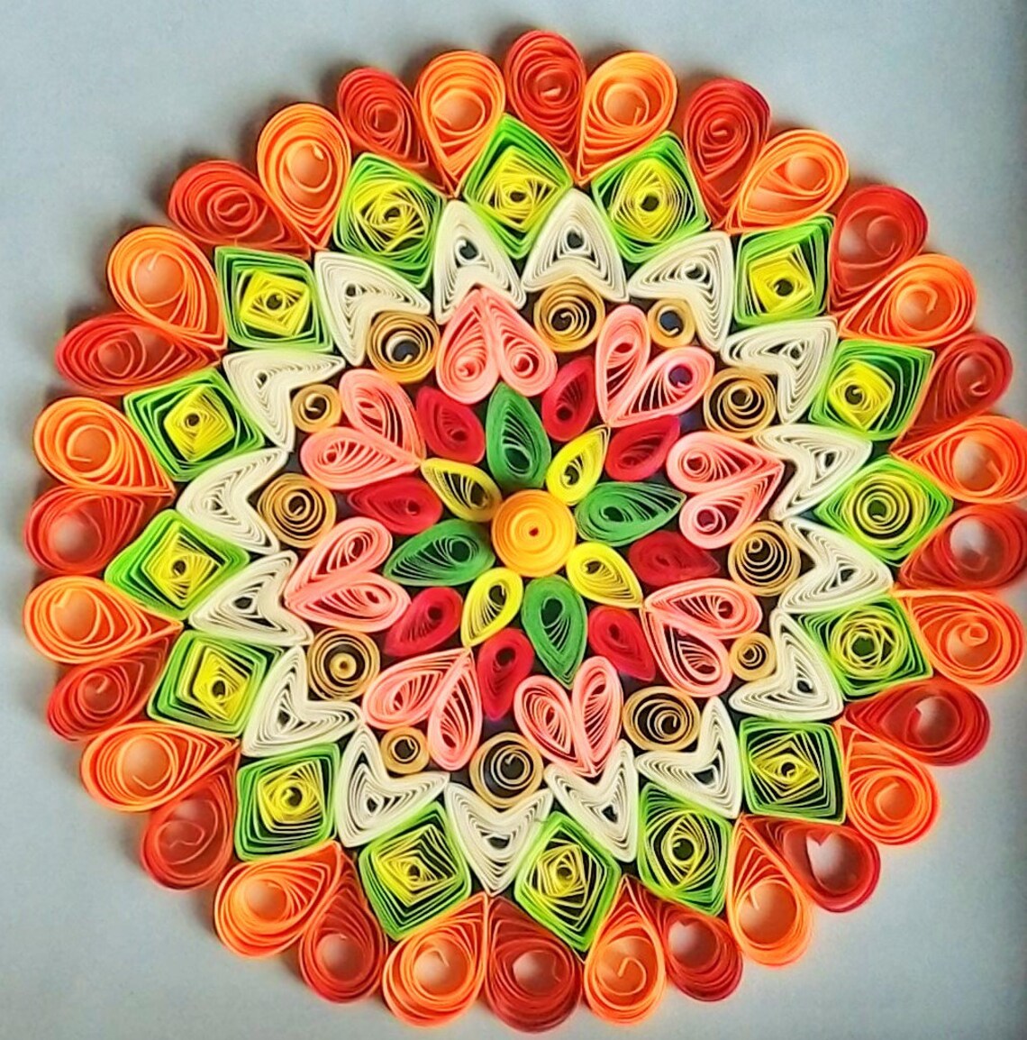 Quilling Mandala Art Frame Paper Quilled Wall Art Etsy