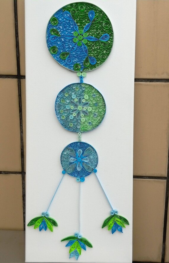 Quilling Dream Catcher Art on Canvas Paper Quilled Wall Art Etsy