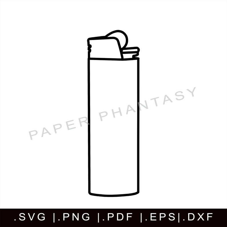 Bic Lighter Outline SVG Smokers Fire Burning Flame Cigarette Etsy