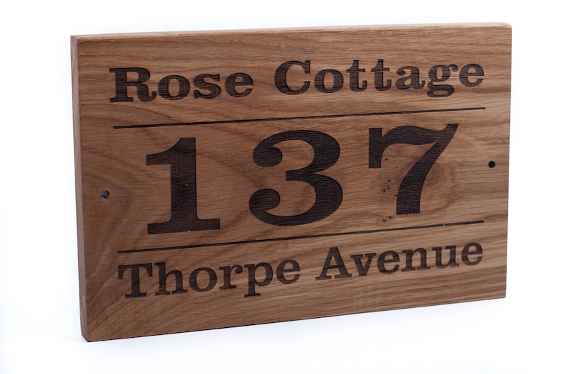 Rustic Wooden House Name Signs and Plaques. A Bespoke Etsy