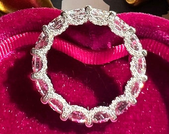 10 Carat Diamond Eternity Band Round Stone 5*5mm, Engagement BAND RING FULL Of Diamond Band Victorian Style S925/14K/18K Gold