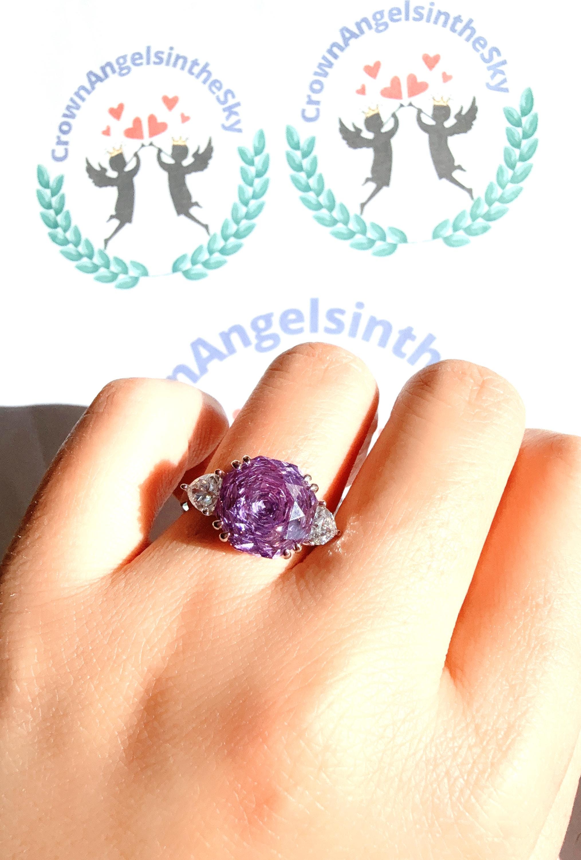 5 カラット ローズカット ラボ クリエイト ダイヤモンド 模造品 3 石