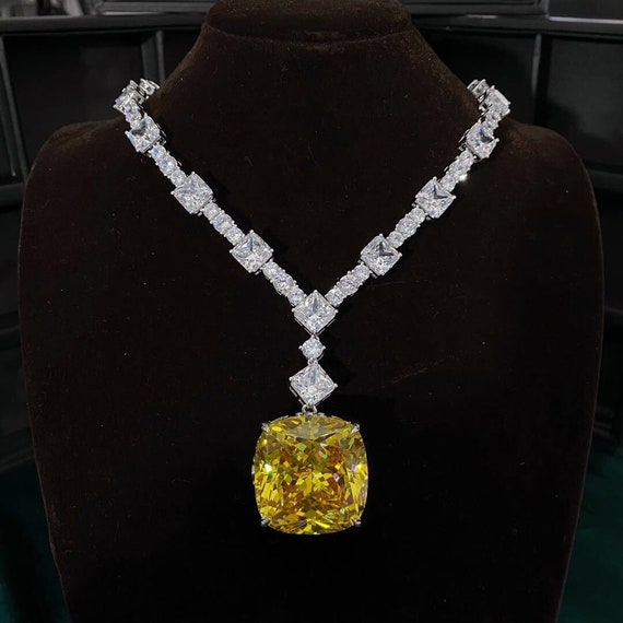 SUPER LUXURY Canary Yellow Diamond Jewelry Set Really Fancy | Etsy