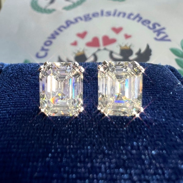 2 Carat/ 4 Tcw Princess Diamond Simulant Earring Stud, Top Quality Bridesmaid Gift, Fabulous Engagement Earring 8x10mm, S925 w 18KGP
