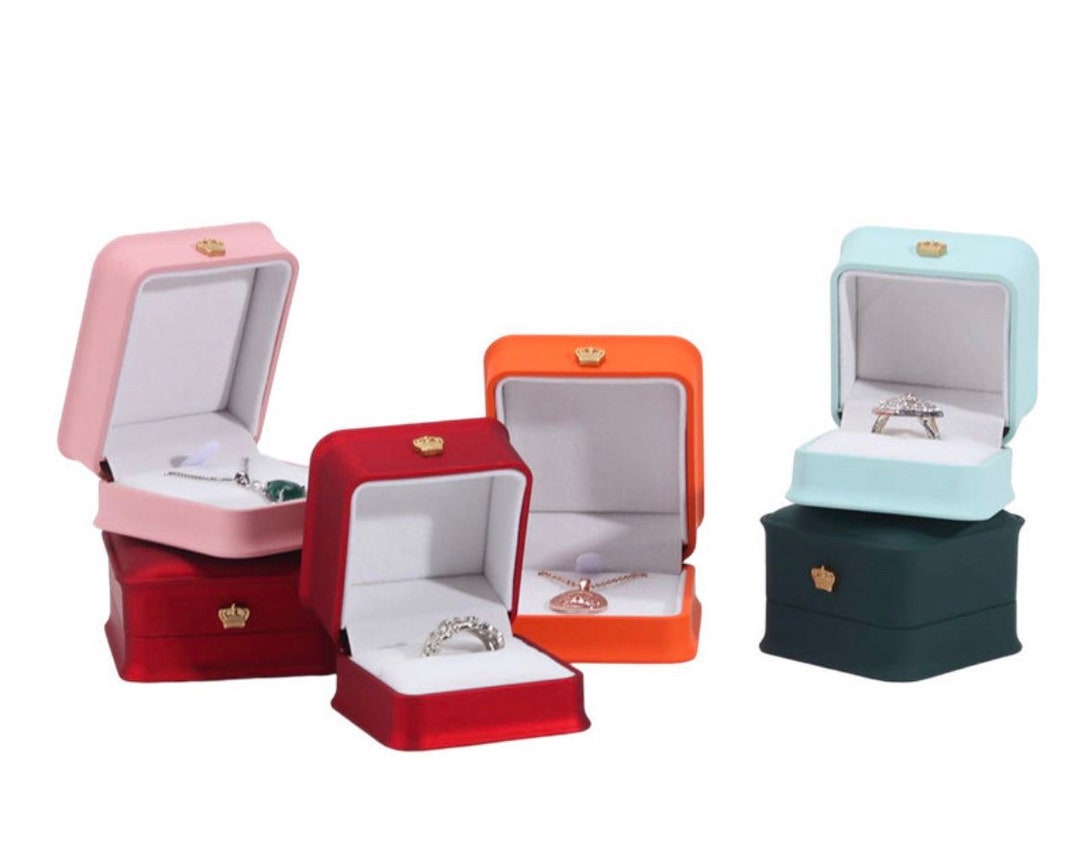 Leather Jewelry Box Royal Crown Jewelry Box Luxury Jewelry Etsy
