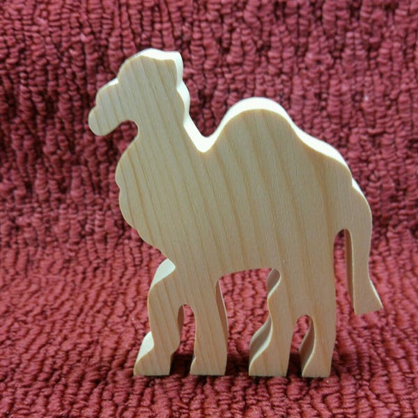 wood camel 4 1/2" tall, 4" wide, 3/4" thick