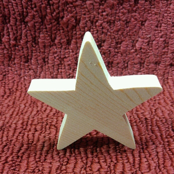 wood star 5" tall, 5" wide, 3/4" thick