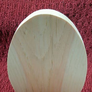 wood egg,  8&quot; tall,  6&quot; wide,  3/4&quot; thick