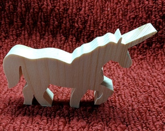 WOODEN UNICORN SHAPE A LITTLE PONY Multiple Sizes Fairytale Wood Shape Craft