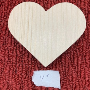 wood heart with a point, 4&quot; tall, 4 1/2&quot; wide, 3/4&quot; thick