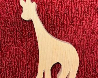 wood giraffe 6" tall, 4" wide, 3/4" thick