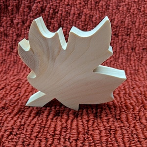 wood leaf, 4&quot; tall, 4&quot; wide, 3/4&quot; thick