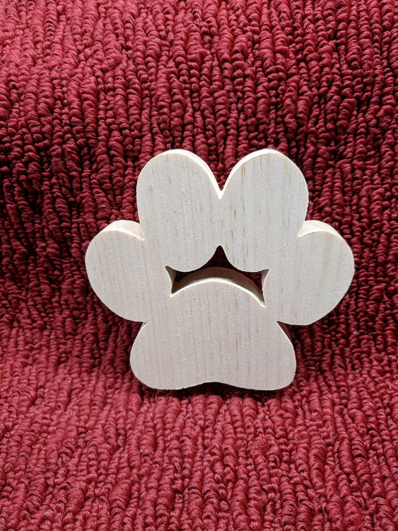 4 12 tall 34 thick 4 12 wide Hand made dog paw