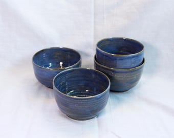 Sky Blue Stoneware Bowls - Individuals OR Set of 4
