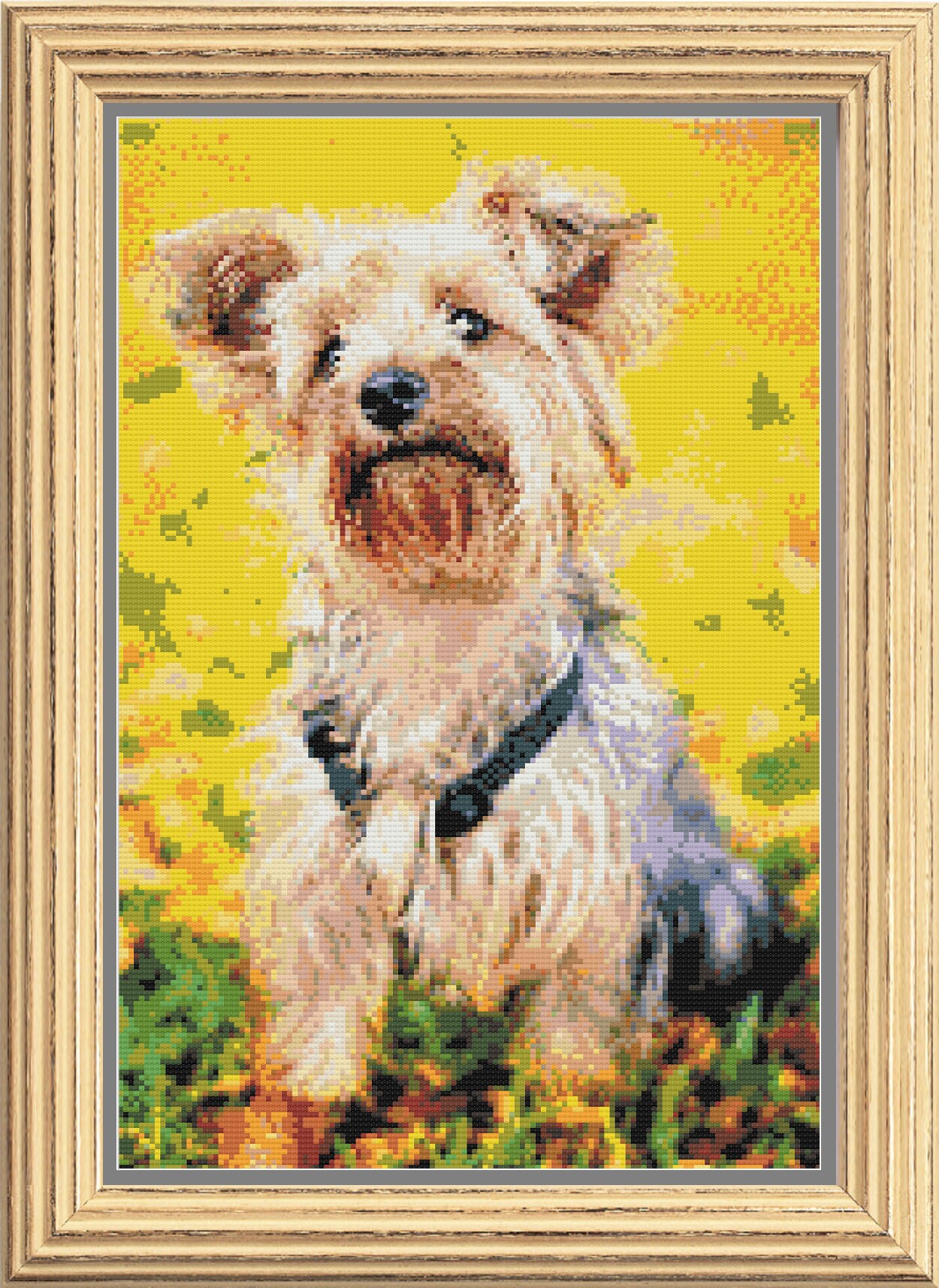 Yorkshire terrier yorkie counted cross stitch needlepoint Etsy