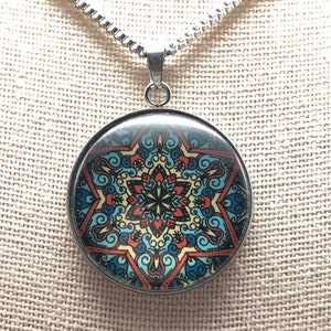 Cabochon Pendant - Cabochon, Necklace, Cabochon Necklace, Pendant Necklace, Gifts for her, Bridal Gifts, Stainless  steel  pendant, Glass