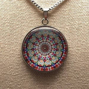 Cabochon Pendant - Cabochon, Necklace, Cabochon Necklace, Pendant Necklace, Gifts for her, Bridal Gifts, Stainless  steel  pendant, Glass