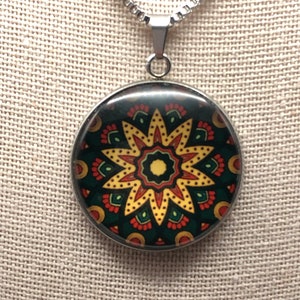 Cabochon Pendant - Cabochon, Necklace, Cabochon Necklace, Pendant Necklace, Gifts for her, Bridal Gifts, Stainless  steel  pendant, Glass