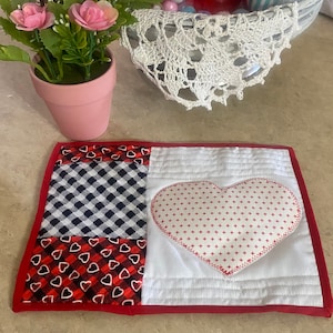 Buffalo Plaid Valentine Mug Rug
