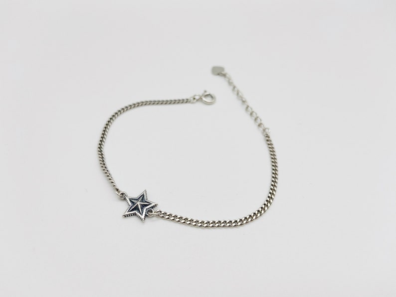 Silver Star bracelet, star bracelet,Star Mini bracelet,Star Celestial bracelet,Tiny Star bracelet,star bracelet, promise bracelet for her image 3
