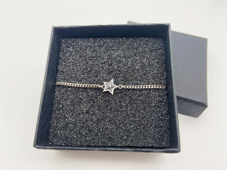 Silver Star bracelet, star bracelet,Star Mini bracelet,Star Celestial bracelet,Tiny Star bracelet,star bracelet, promise bracelet for her image 2