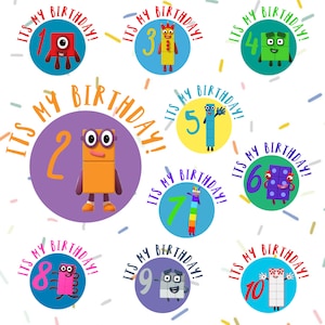 Custom Age Birthday Shirt, Numberblocks Birthday Shirt, Birthday Numberblocks Shirt, Number Blocks Birthday, Numberblocks, Number Blocks
