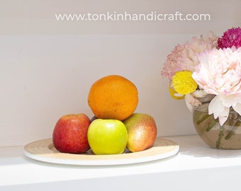 Spun Bamboo Plate, Fruit Basket Food Storage, Hanging Planter Holder Housewarming Gift, Kitchenware Fruit Bowls Kitchen Storage