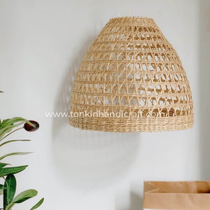 Seagrass lampshade rattan pendant light, Handicraft,handmade shop display decoration rustic gift, housewarming gift,Home decoration, image 1