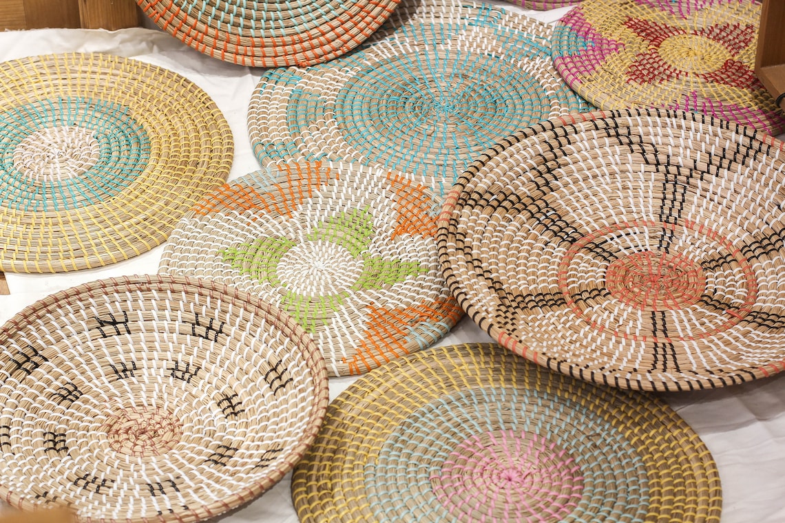 Seagrass weaving handmade Placemat Braided Mat Heat Resistant Etsy