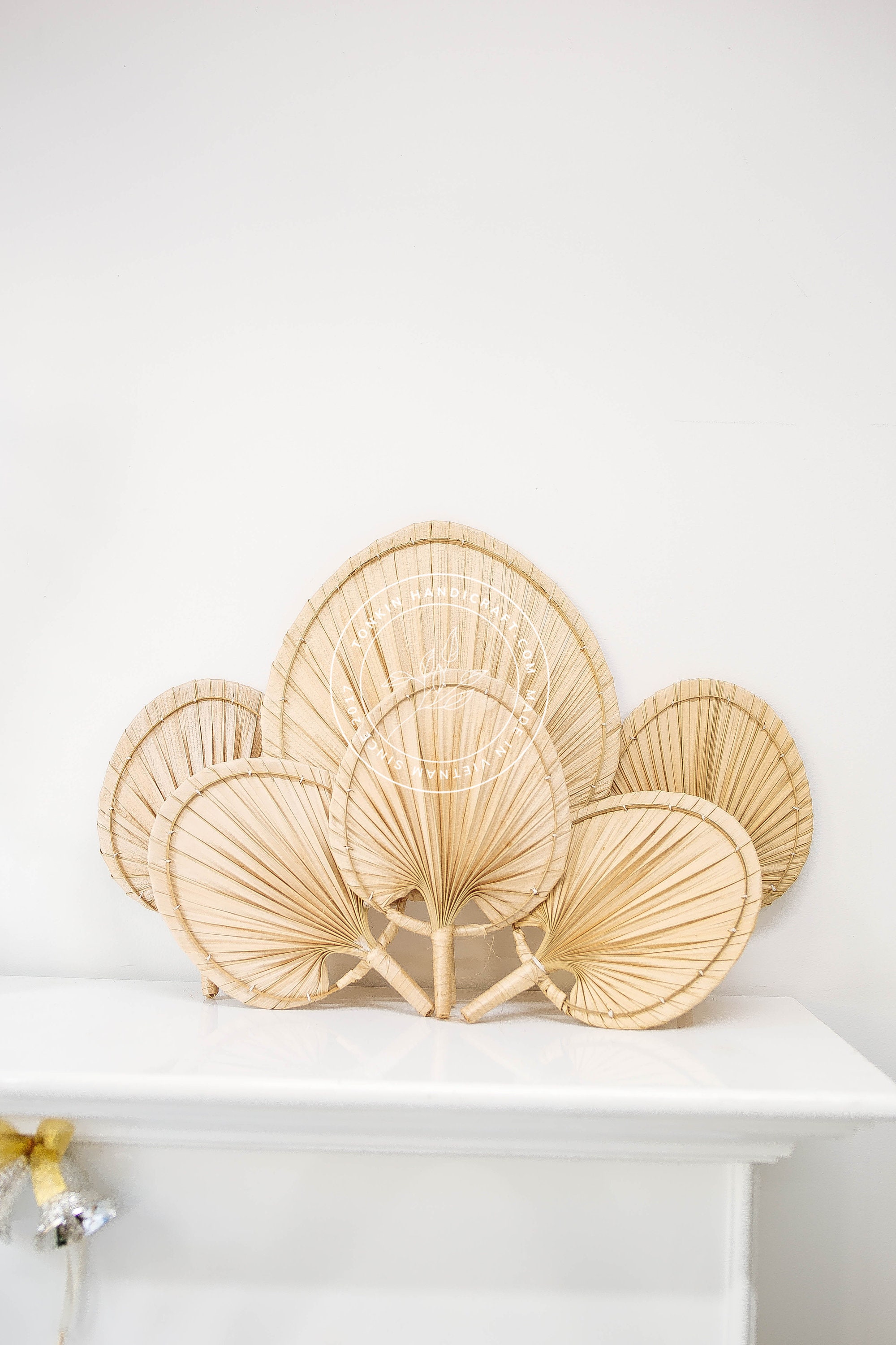 Set of 6 Palm Dried Fans Wallhanging Fans Woven Fan House Etsy