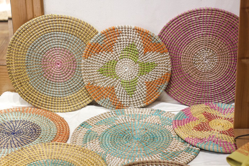 Seagrass weaving handmade Placemat Braided Mat Heat Resistant Etsy
