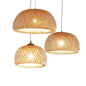 Bamboo lampshade, Ceiling Lamps, Pendant light, Scandinavian Decor, Vietnamese Zdó paper, Wabi Sabi Inspired Paper Lamp, Housewarming