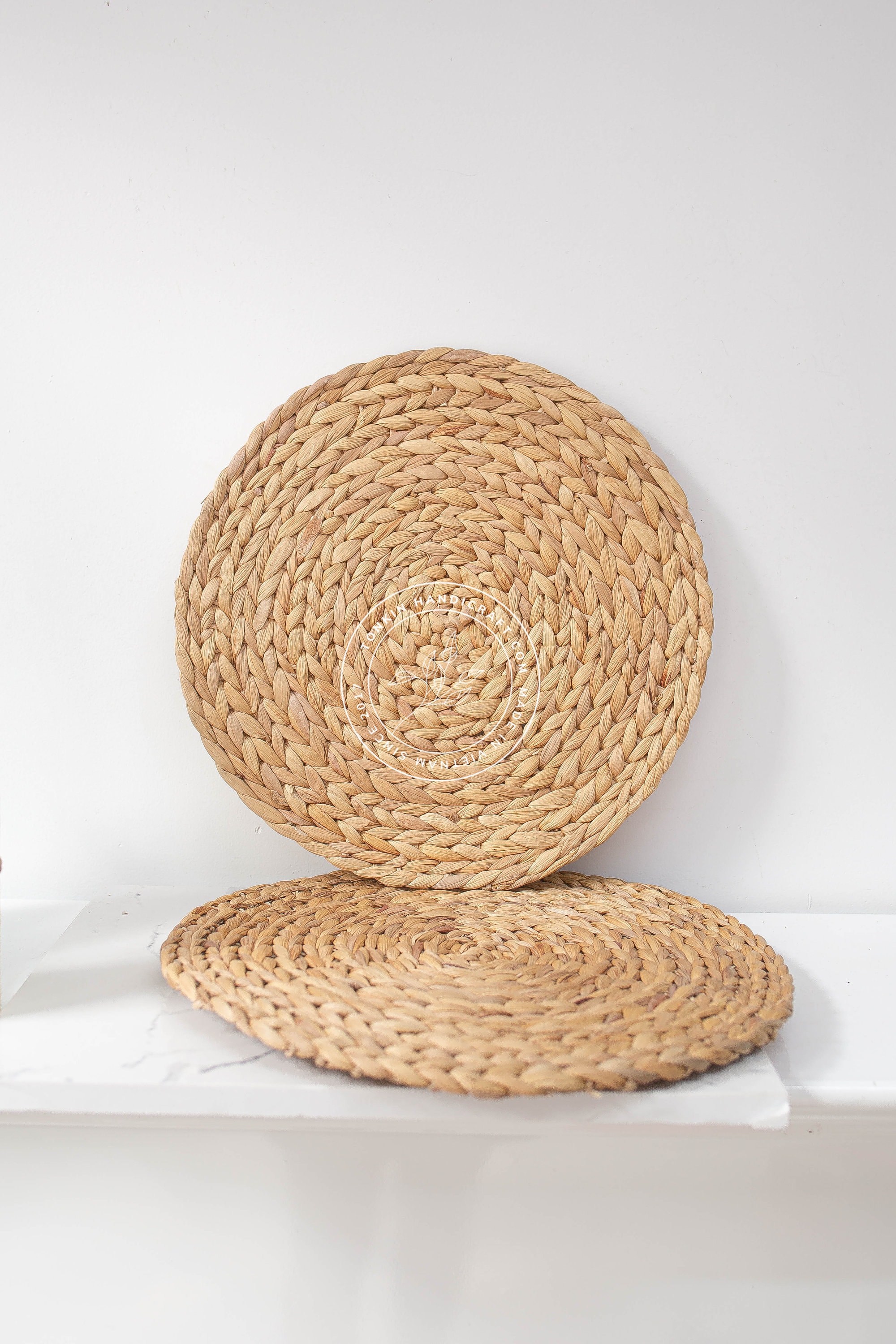 Set of 2 Placemats Round Wicker Placemat Woven Table Pads Etsy Australia
