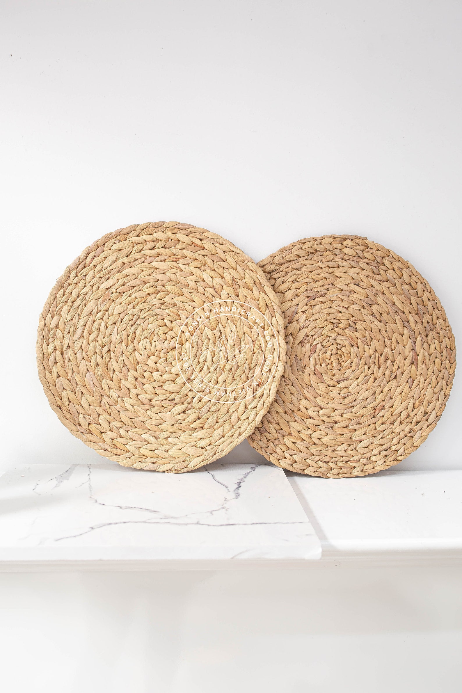Set of 2 Placemats Round Wicker Placemat Woven Table Pads Etsy