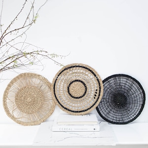 Basket Wall Home Decor Rattan Serving Trays Wall decoration, Wall hanging Decoration, Housewarming Gift, Round Big Fruit Plate