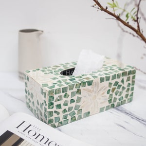 Funda para caja de pañuelos de nácar, caja para pañuelos faciales de papel, porta servilletas para habitación, hogar, cocina, hotel, oficina