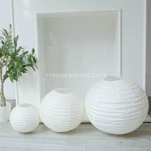 Japandi, Japanese paper lampshade, Ceiling Lamps, Pendant light, Scandinavian Decor, Vietnamese Zdó paper, Wabi Sabi Inspired Paper Lamp