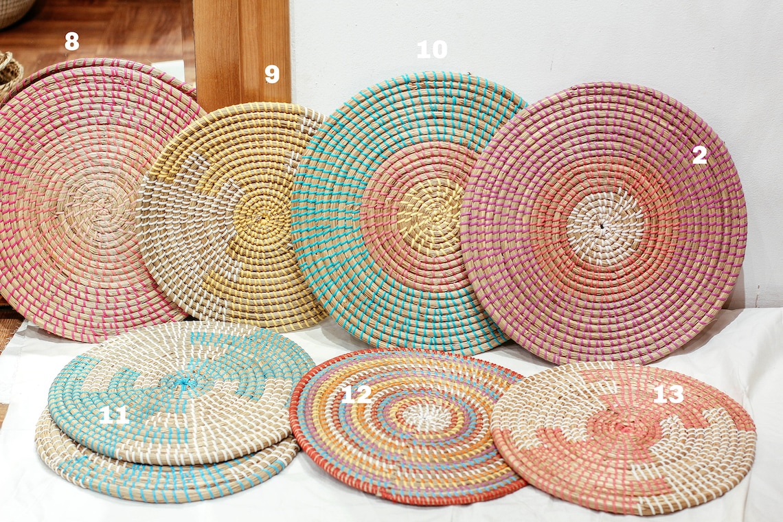 Seagrass weaving handmade Placemat Braided Mat Heat Resistant Etsy